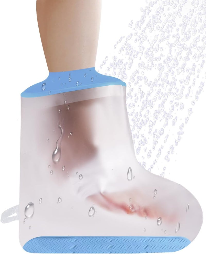 CureSquad Foot Cast Shower Cover with Non-Slip Bottom, Cast Cover for Foot, Waterproof Cover for Shower After Surgery, Soft Comfortable Ankle Cast Cover for Showering, Reusable Cast Protector - Image 1